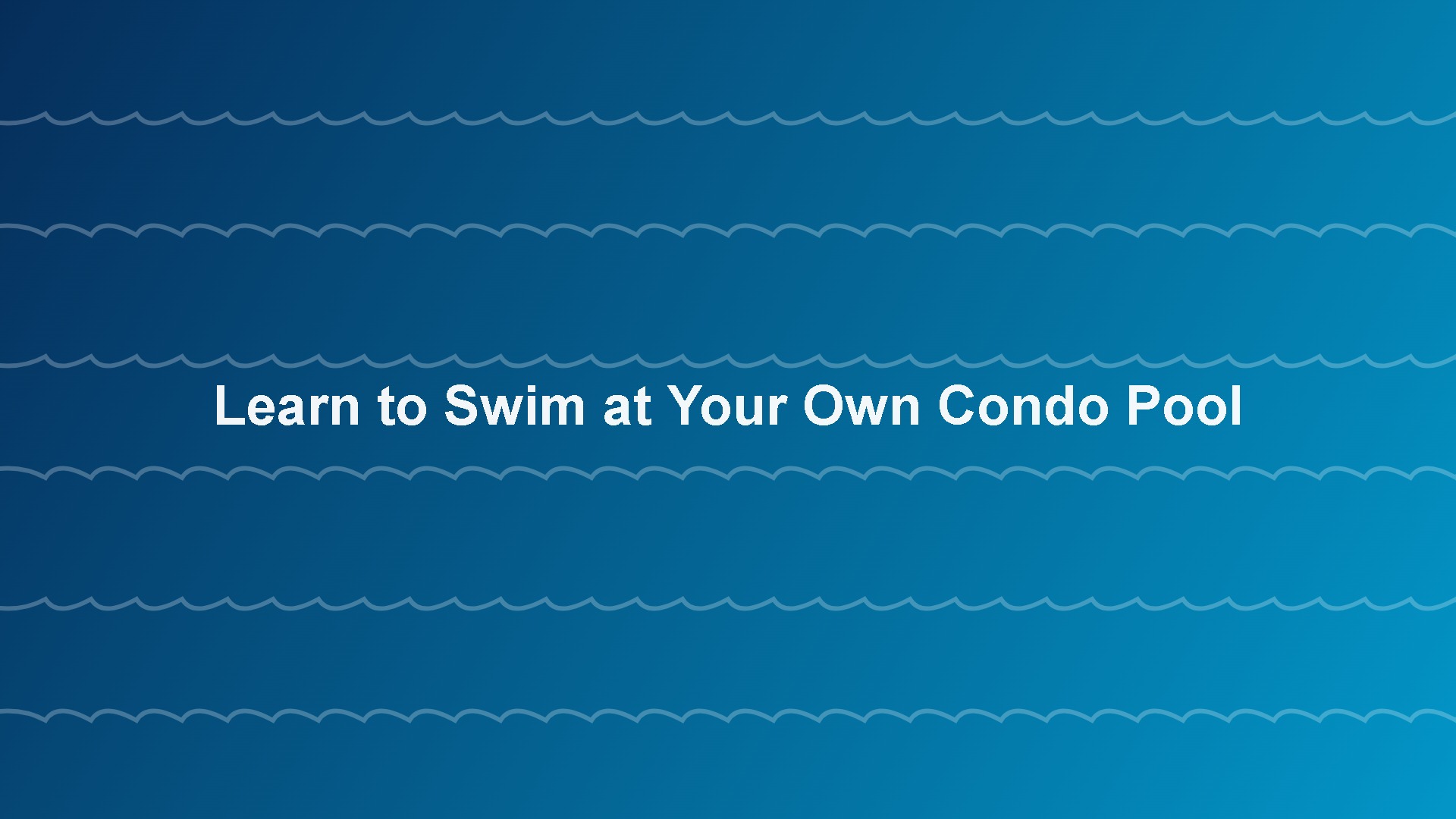 Condo swimming lessons Singapore private coaching pool
