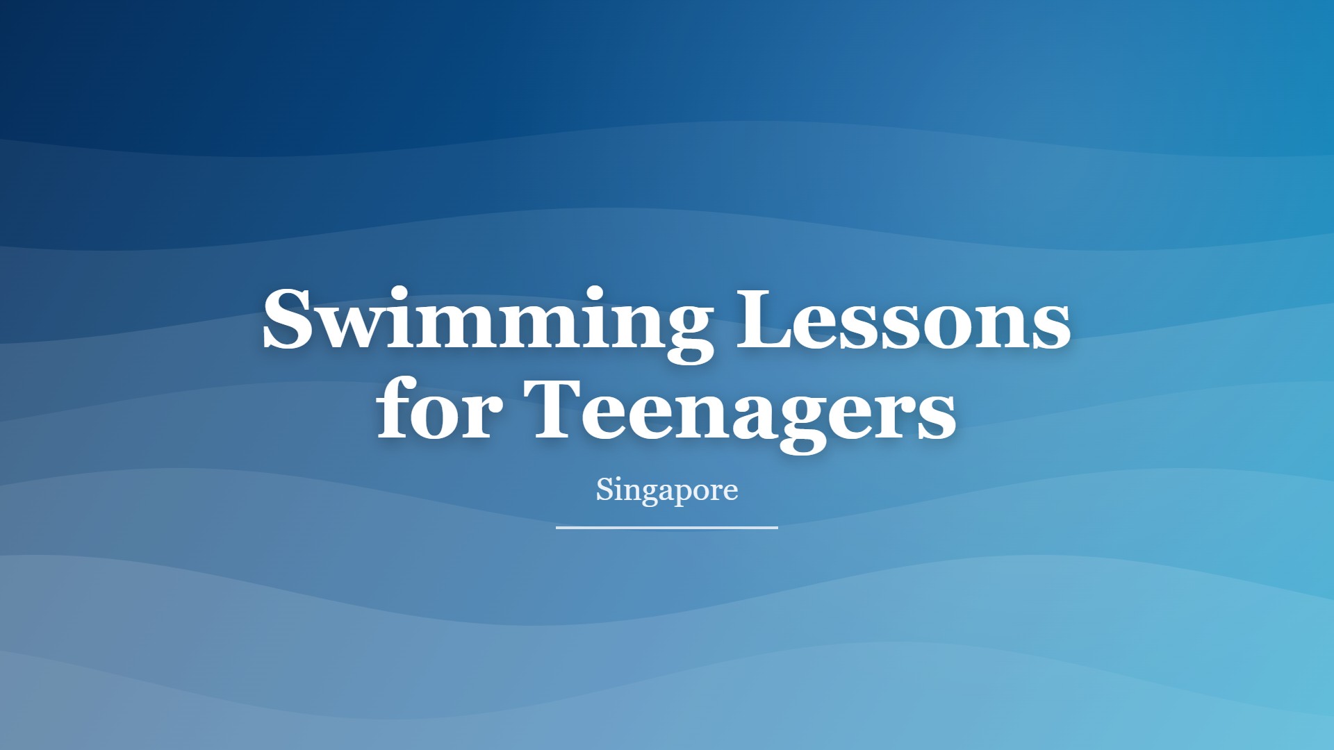Swimming lessons for teenagers in Singapore with certified coaches
